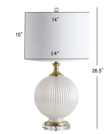 Lucette 26.5" Glass/Crystal LED Table Lamp - JONATHAN Y